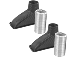Kit De Conductos De Admisión De Aire Para Coche En Abs, 2 Piezas, Manguera De Extensión Flexible Y Duradera.