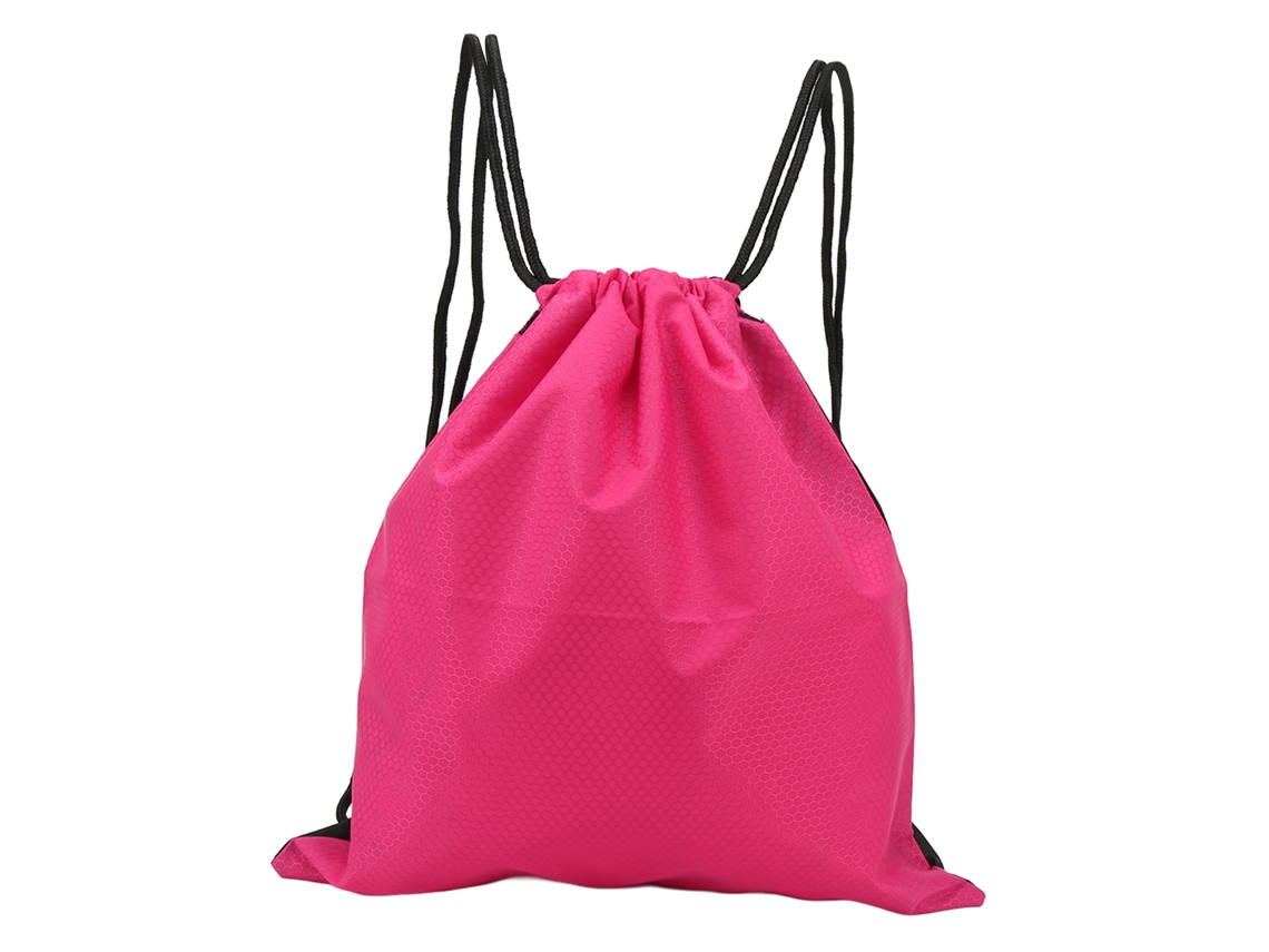 Mochila Con Cordón Ajustable, Resistente Al Agua Y De Gran Capacidad, Ideal Para El Gimnasio, Deportes Y Compras - Rosa