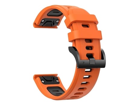 Correa Smartwatch Para Garmin Fenix 6X Zafiro 26Mm Naranja-Negro VENISYMLIS