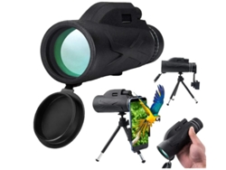 Telescopio monocular HD de alta potencia 80 x 100 con soporte para teléfono inteligente y trípode Bestvite Monocular impermeable para baja visión