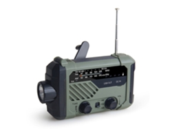 Radio portátil manivela AM FM NOAA emergencia 3 en 1 lámpara de lectura linterna carga solar 2000mAh Power Bank para móvil