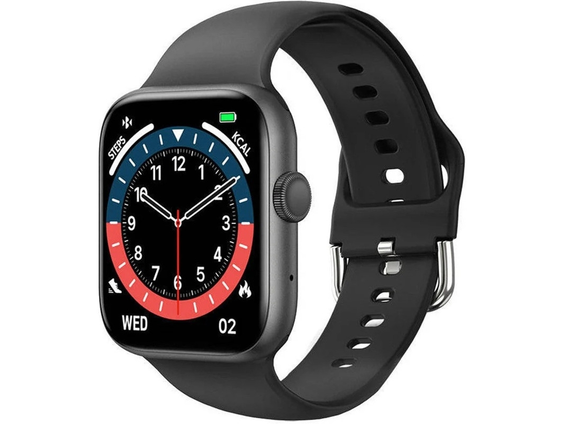 Reloj inteligente con monitor de actividad física de 1.72" táctil, recordatorio de mensajes y llamadas, presión arterial y frecuencia cardíaca Bestvite (negro)