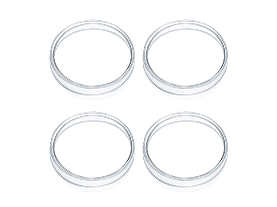 Conjunto De 4 Placas De Petri De Vidro Borossilicato Transparente E Durável