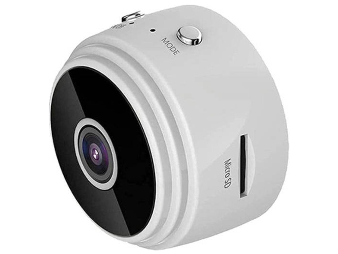 Mini cámara IP inalámbrica HD 1080P con wifi y visión nocturna, color blanco USHION