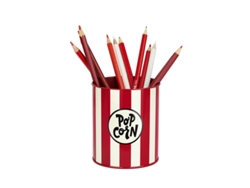 Portalápices Popcorn BALVI Rojo y Beige