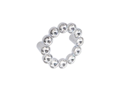 Pomo Para Muebles En Zamac Y Cristal Distancia Entre Ejes De 64 Mm Cromado Pulido