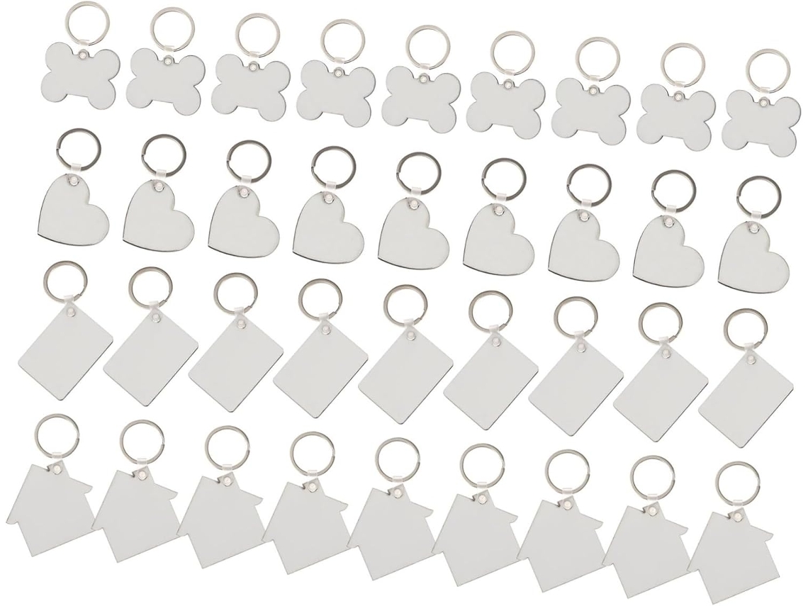 Nuobesty 36 Chaveiros Em Branco Para Sublimação - Acessórios Diy