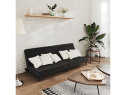Sofá Cama Moderno Lovely Home Madera Terciopelo Negro (200x84.5x69cm)