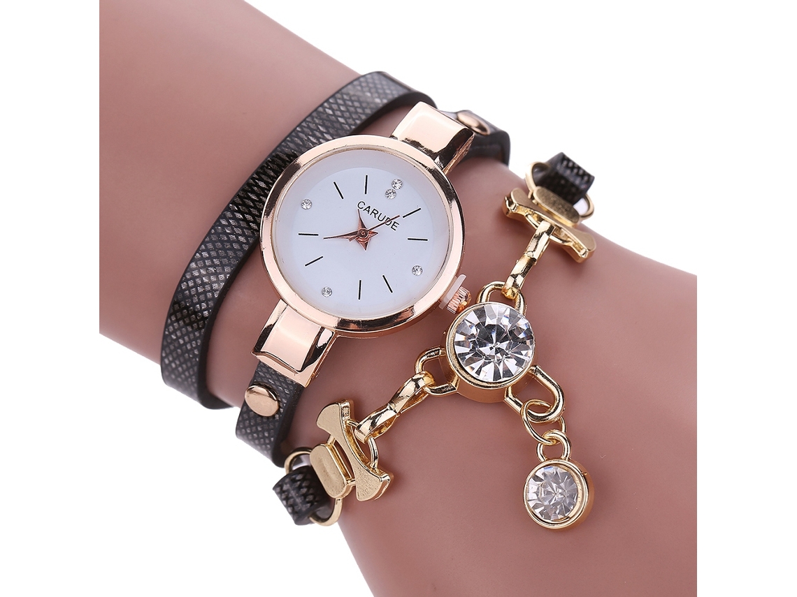 Reloj De Pulsera Analógico De Cuarzo Unisex Con Correa De Cuero Sintético (rojo)