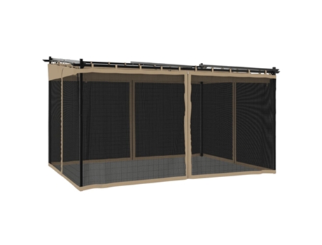 Cenador VIDAXL Gris Topo Acero (4x3 m)