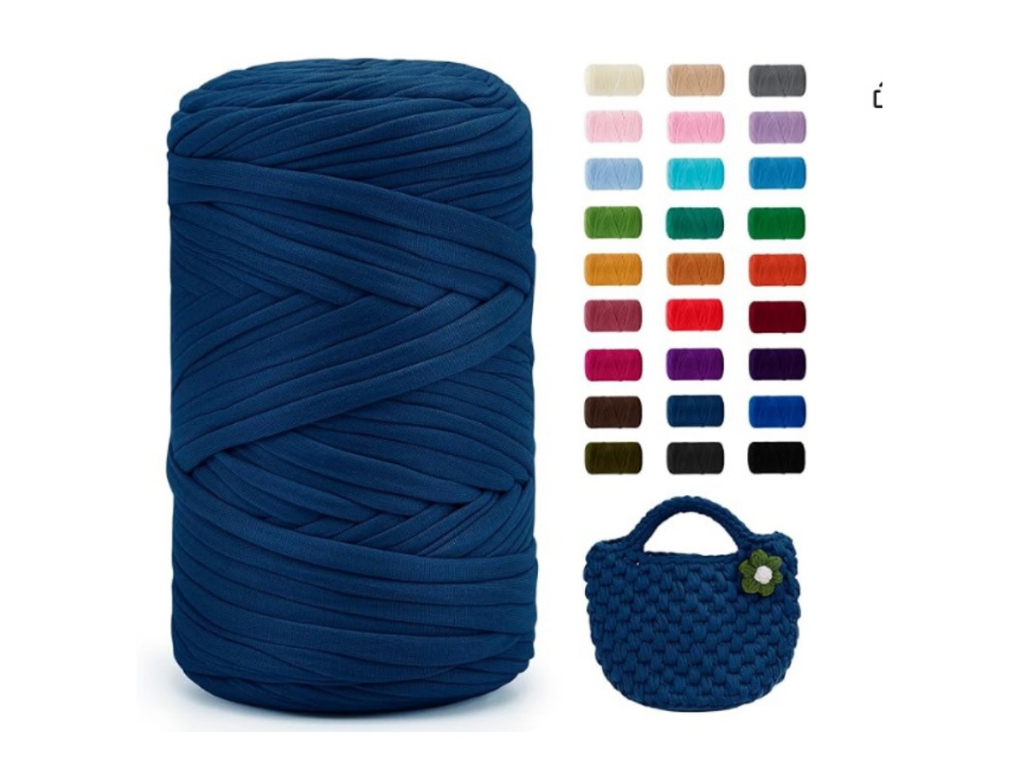 Fio de crochê Digitallab 120m/400g 100% poliéster azul jeans