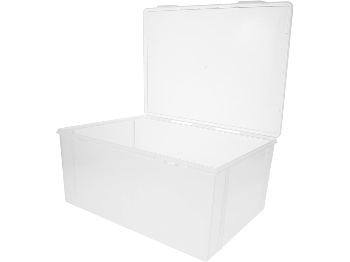 Caja De Almacenamiento Elevada De Plástico Pp Transparente Para Archivos A4: Duradera Y Organizada.