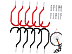 Juego 10 Ganchos Hierro Resistentes Guardar Bicicletas Revestimiento Anticorrosión Grandes Pared Techo Soporte