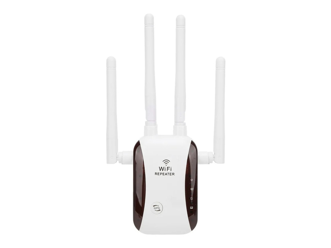 Extensor de rango wifi de 300 Mbps con 4 antenas, amplificador de señal inalámbrica para casa, oficina, hotel, 100-240 V, Yizhood (blanco)