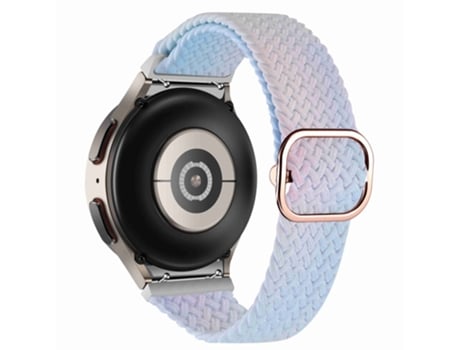 Correa de nailon trenzada bicolor ajustable elástica para Samsung Galaxy Watch 4 40mm/44mm/Watch 4 Classic 42mm/46mm/Watch 5 40mm/44mm - teñido de ...