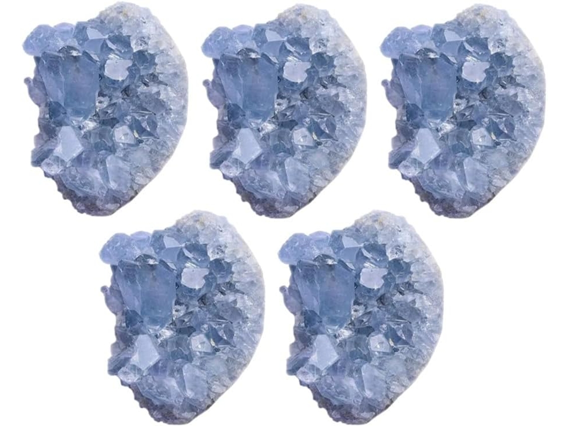 Cristales De Celestita En Bruto, Piedras De Cristal De Forma Irregular, Ejemplares