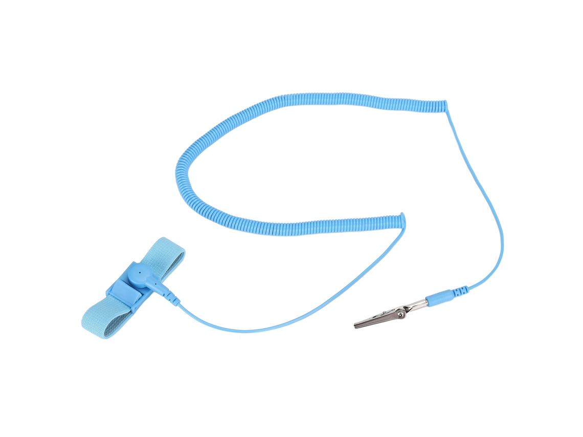 Correa De Muñeca Ajustable De Pu Antiestática Con Clip Para Reparación De Aparatos Electrónicos