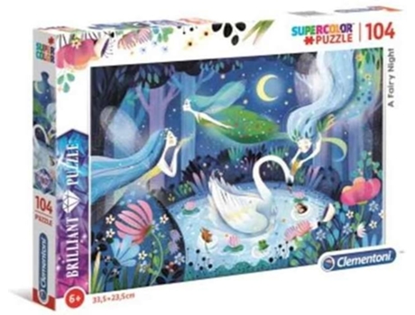Puzzle CLEMENTONI Diamante Noche Hadas (104 Piezas - Edad mínima: 3 años)