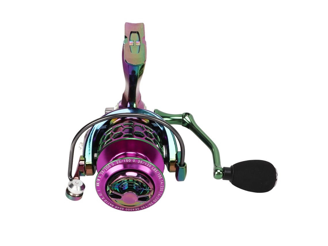 Molinete De Pesca Spinning De Metal Sk4000 Para Agua Dulce Y Salada