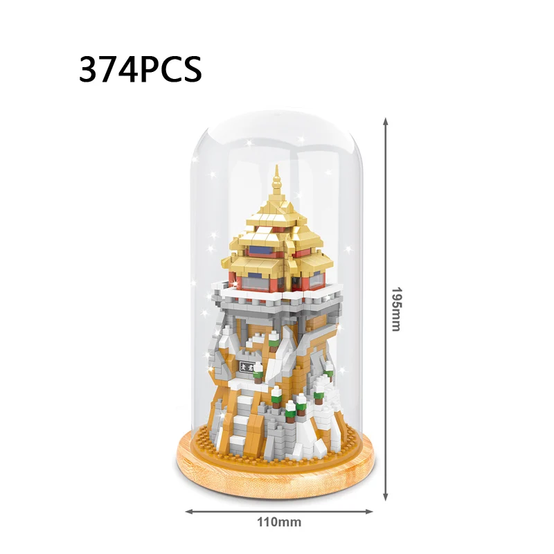 (374 Piezas) Edificios Históricos Famosos Creativos Chinos, Bloques De Construcción En Miniatura, Laoshan, Modelos De Bloques De Construcción