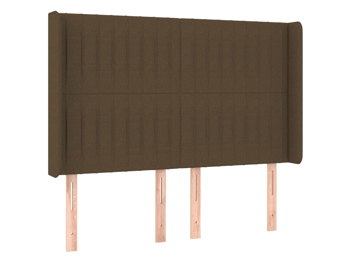 Maison Exclusive - Cabecero Con Orejas De Tela Gris Claro 147x16x118/128 Cm