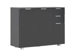 Maison Exclusive - Aparador Negro Brillante 107x35x80,5 Cm