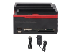 Estación de acoplamiento LAXISCREED, 2 bahías USB 2.0, SATA+IDE, 12 TB