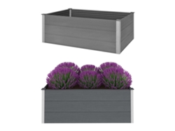 Jardinera elevada WPC 150x100x54 cm gris Dkd Home Decor
