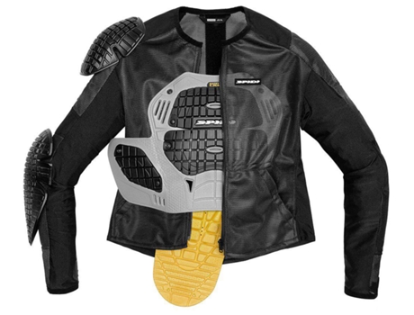 Abrigo para Hombre SPIDI Base-1 Armor Negro para Motociclismo (M)