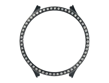 Samsung Galaxy Watch 5 44 mm Funda de silicona TPU a prueba de golpes con diamante (negro)