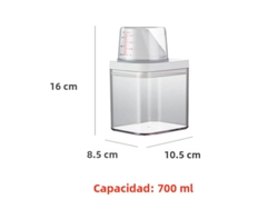 MDUG Recipiente hermético para alimentos, caja de plástico con cuchara (700 ml)