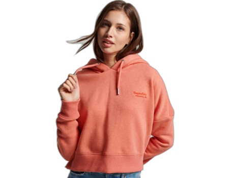 Sudadera con Capucha Vintage de Mujer SUPERDRY Court Logo Naranja (XL)
