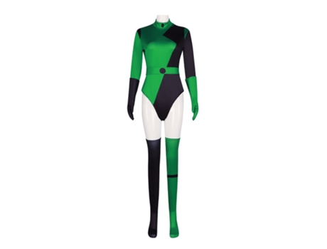 Disfraz de niña picante Shego cosplay traje de baño ajustado 130