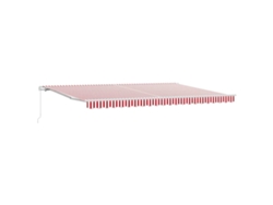 Toldo Retrátil Vermelho e Branco 500 X 300 X 165 Cm MAISON EXCLUSIVE