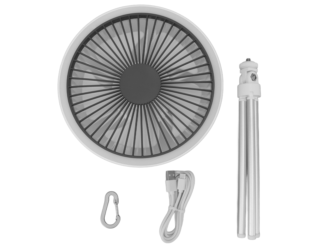 Trípode con batería de 10000 mAh, 3 velocidades, portátil, ligero, blanco.