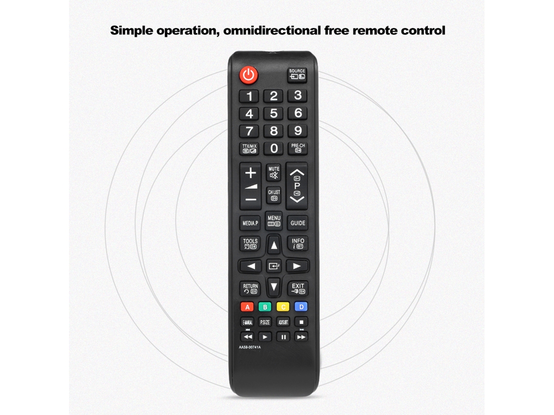 Mando A Distancia Inalámbrico Universal Para Samsung Hdtv Led Smart Tv (reemplazo Aa59-00741a, Color Negro)