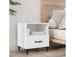 Mesita de Noche Derivados de Madera Blanco