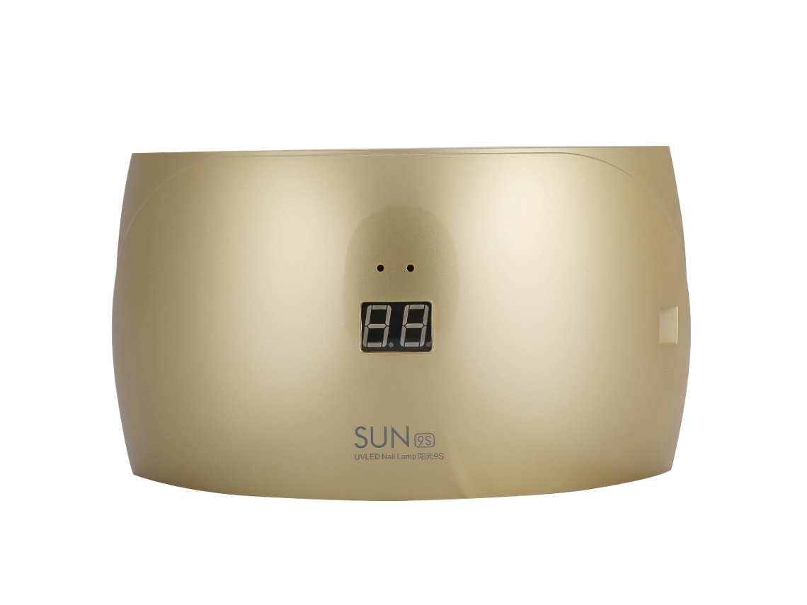Lámpara De Secado De Uñas Uv Led Con Pantalla Dorada: Moderna Y Práctica.