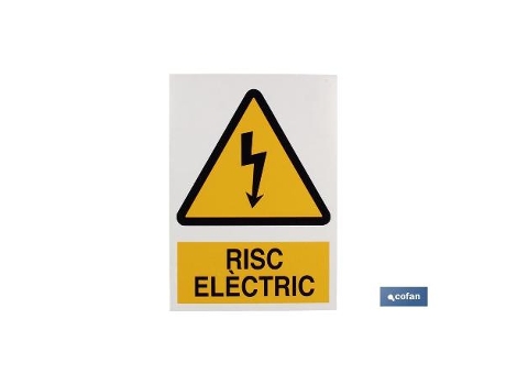 Señal poliestireno 297x210 mm risk electtric
