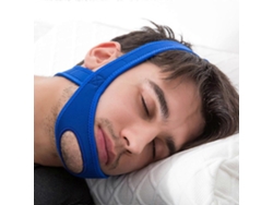 Correa De Barbilla Ajustable Anti Ronquidos Para Dormir Con Posicionamiento Ideal De Mandíbula Y Confort Suave Azul