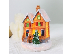 Decoración navideña de resina para casa Yuysan con luces, estilo B 3