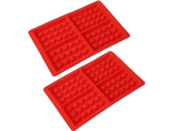 2 Piezas Molde De Silicona Forma Waffle/castillo, 28x18.4x1.5cm, Resistente Al Calor, Seguro Para Comida