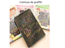 Juego de arte para rascar con arcoíris colorido y cuaderno de bocetos mágico MDUG