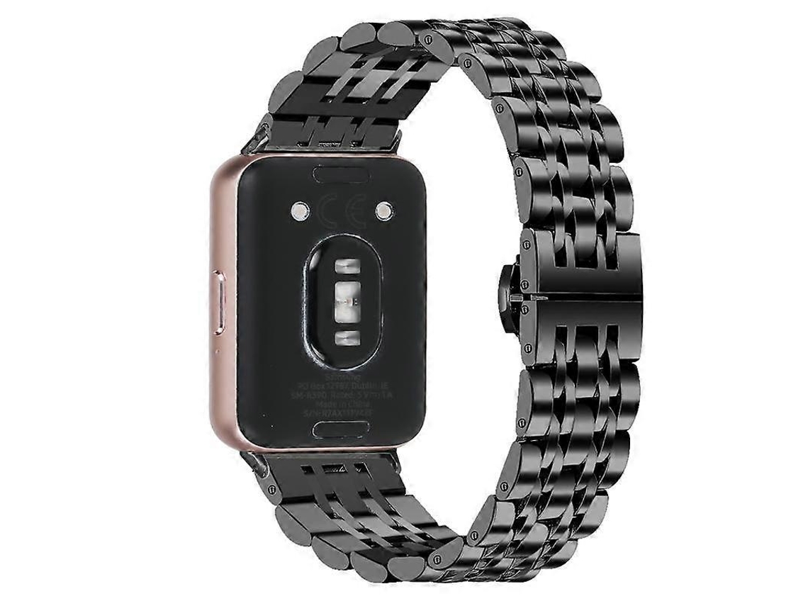 Pulsera de acero inoxidable con cierre de mariposa y siete cuentas para reloj Honor X5.