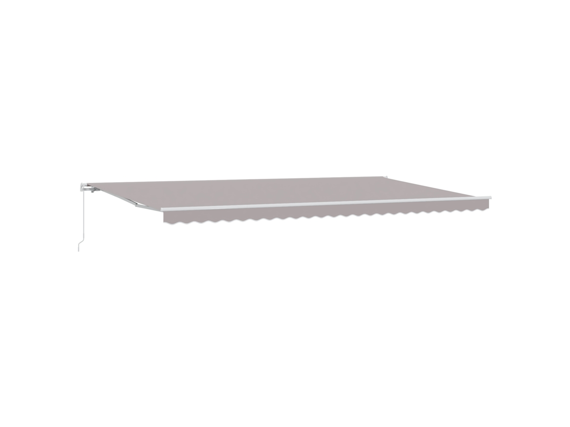 Toldo retráctil manual Vidaxl gris claro (600 x 300 cm)