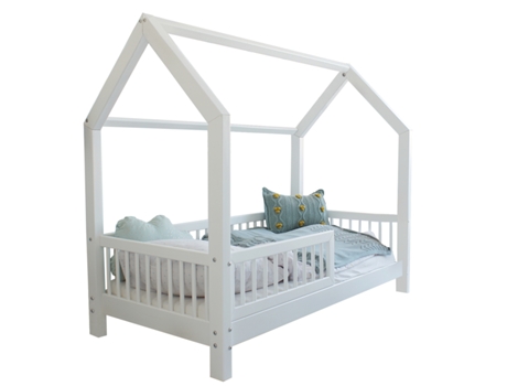 Cama con Patas Somier Barrera Lamas PETITS-MEUBLES Madera Blanco (90x190)
