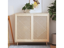 Puertas de armario con diseño de celosía, 2 unidades, 59,5 x 99 cm, pino macizo, WSD433107, Lovely Home