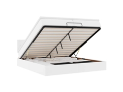 Maison Exclusive - Estructura Cama Otomana Colchones Cuero Sintético Blanco