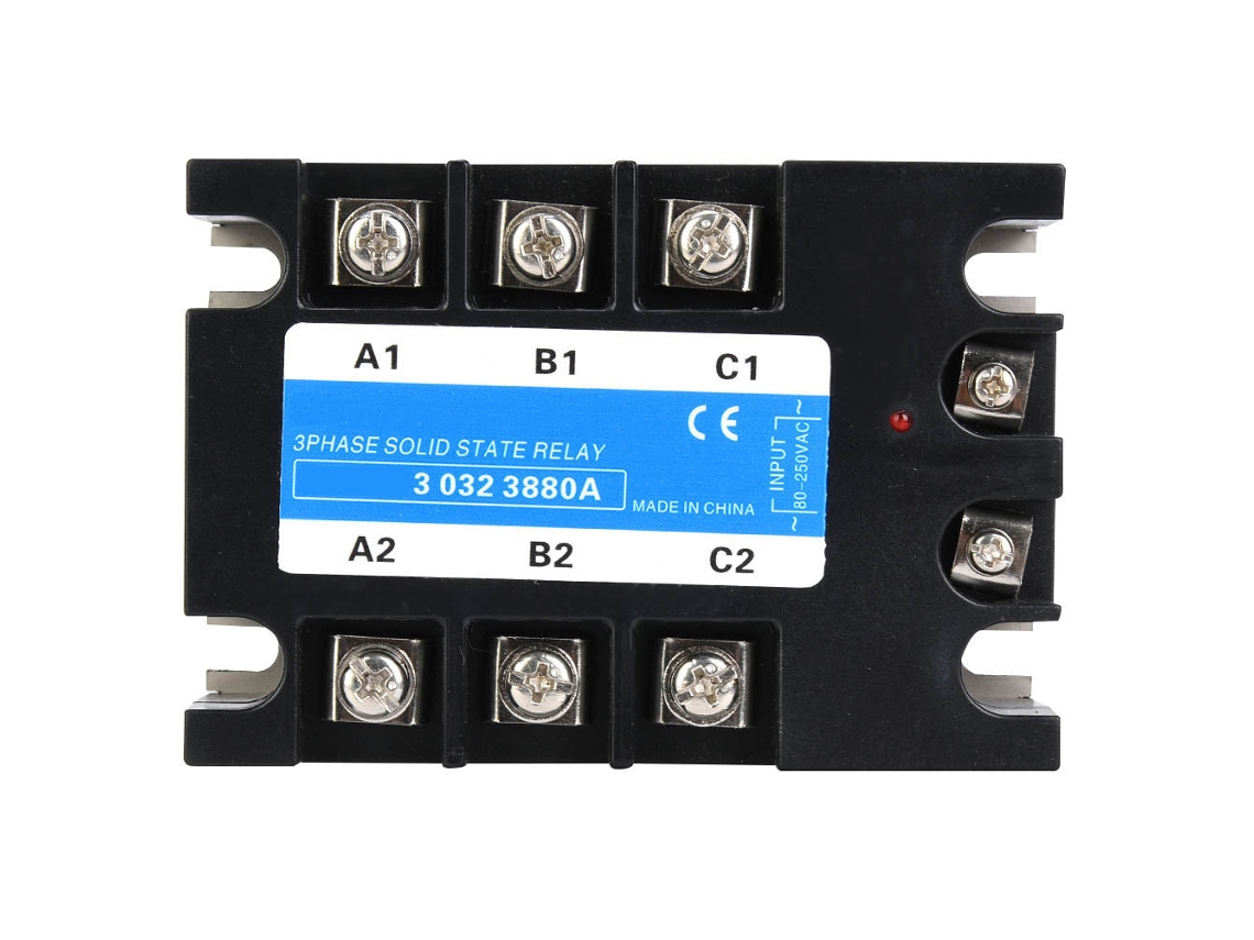 Relé Estático Trifásico 80a Berm-3 032 3880a Ssr3 Ca Para Máquinas Cnc Y Equipos Eléctricos