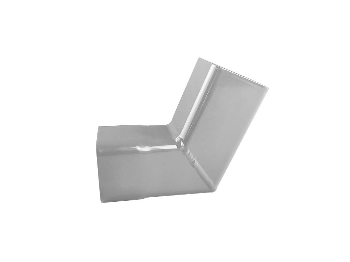 Codos de bajante de aluminio Renoplast® Rk65, esquina de 87°, 45 x 45 mm, color gris, para canalones, desagües de techo